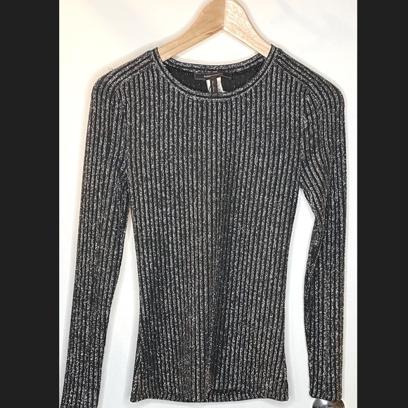 BCBGMaxAzria Long-Sleeved Sparkle Top - Picture 1 of 2